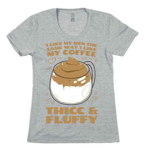 I Like My Coffee The Same Way I Like My Men Womens T-Shirt