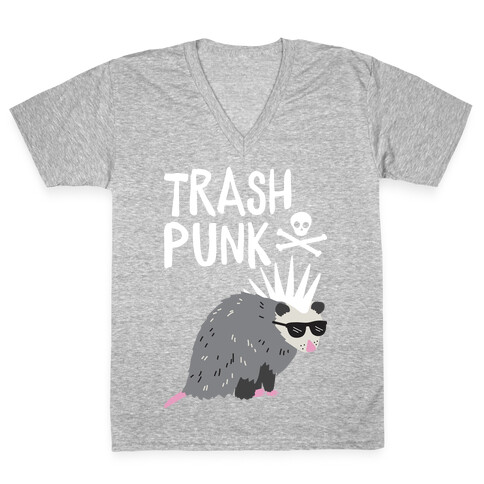 Trash Punk Possum V-Neck Tee Shirt