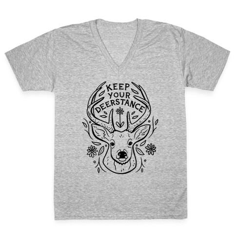 Keep Your Deerstance V-Neck Tee Shirt