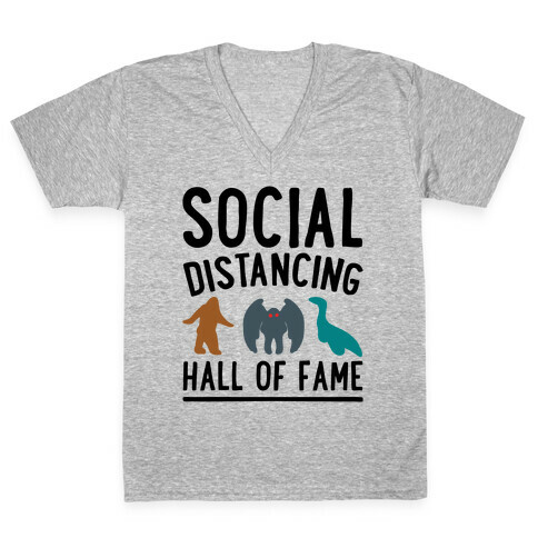 Social Distancing Hall of Fame V-Neck Tee Shirt
