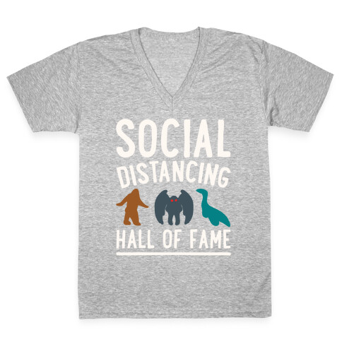 Social Distancing Hall of Fame V-Neck Tee Shirt