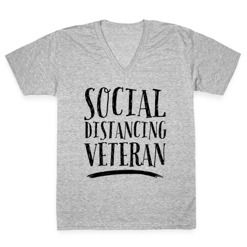 Social Distancing Veteran V-Neck Tee Shirt