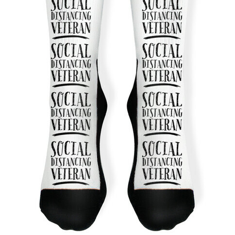 Social Distancing Veteran Sock