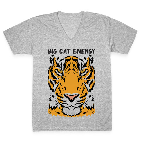 Big Cat Energy Tiger V-Neck Tee Shirt