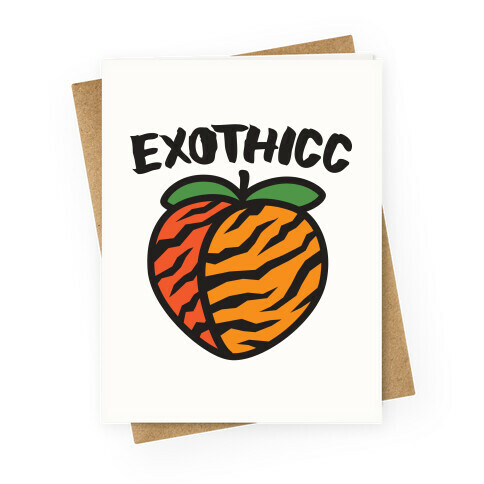 Exothicc Tiger Peach Greeting Card