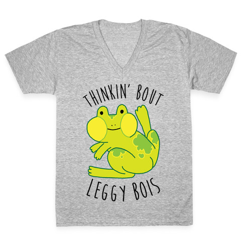 Thinkin' Bout Leggy Bois V-Neck Tee Shirt