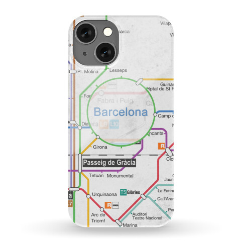 Barcelona Transit Map Phone Case