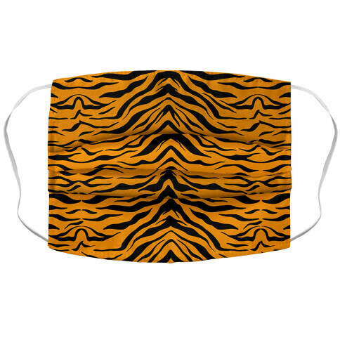 Tiger Stripe Pattern Accordion Face Mask