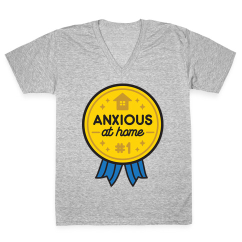 Anxious At Home Award V-Neck Tee Shirt