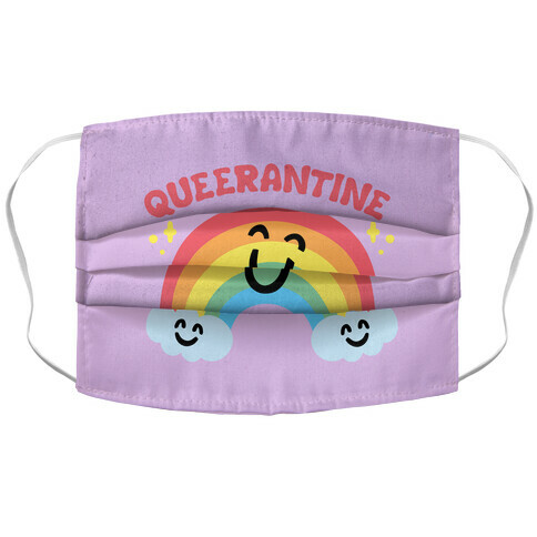 Queerantine Be Gay Stay Inside Face Mask  Accordion Face Mask