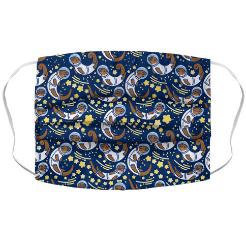 Otters In Space Accordion Face Mask