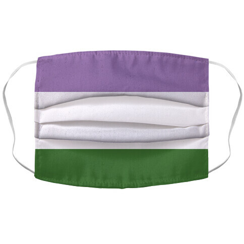 Gender Queer Pride Flag Accordion Face Mask