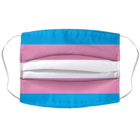 Trans Pride Flag Accordion Face Mask