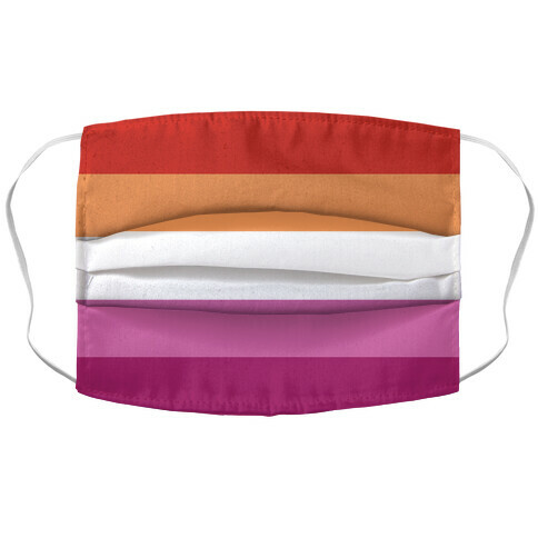 Lesbian Pride Flag Accordion Face Mask