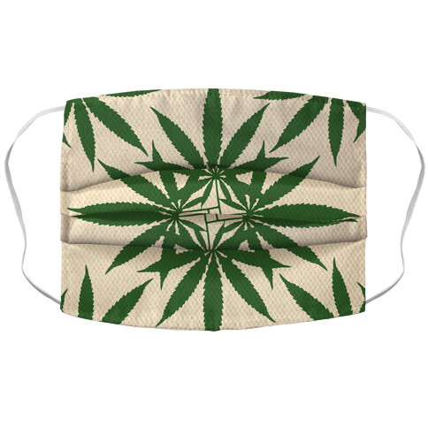 Weed Pattern Accordion Face Mask
