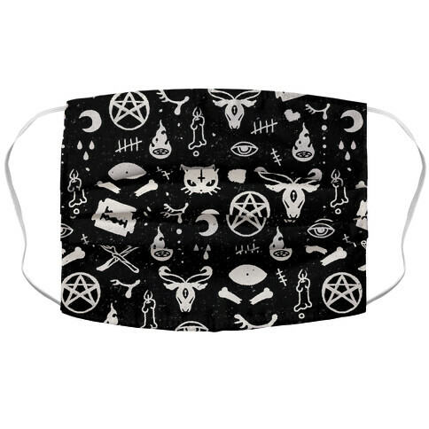 Cute Occult Pattern Pillow Accordion Face Mask