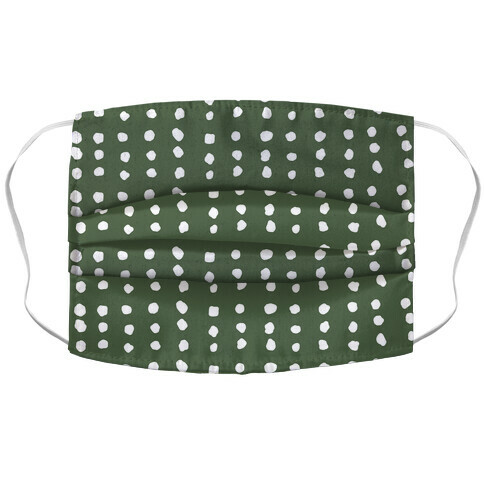 Polka Dot Chive Minimalist Boho Pattern Accordion Face Mask