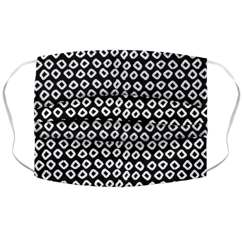 Abstract Diamond Black and White Boho Pattern Accordion Face Mask