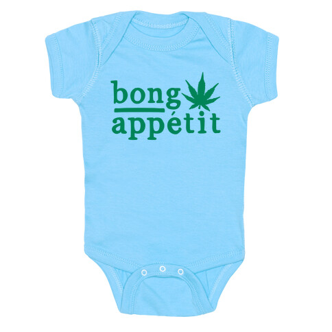 Bong Appetit Parody White Print Baby One-Piece