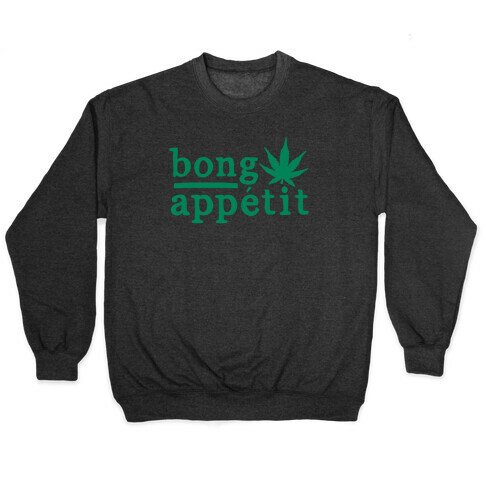 Bong Appetit Parody White Print Pullover