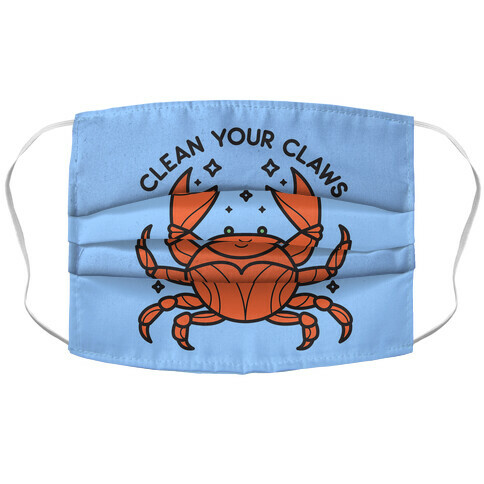 Clean Your Claws Crab Accordion Face Mask