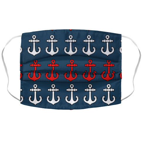 Anchor Pattern Accordion Face Mask