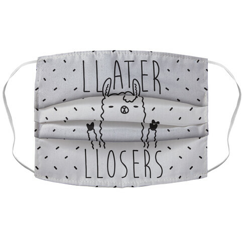 Llater Llosers Llama Accordion Face Mask