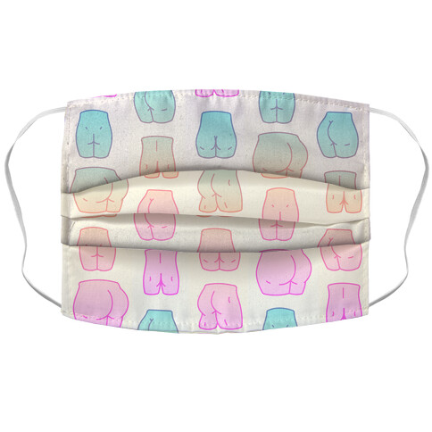 Kawaii Pastel Butt Pattern Accordion Face Mask