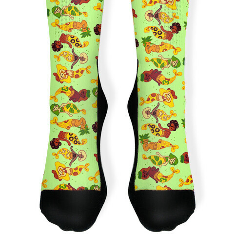 Pizza Mermaids Sock