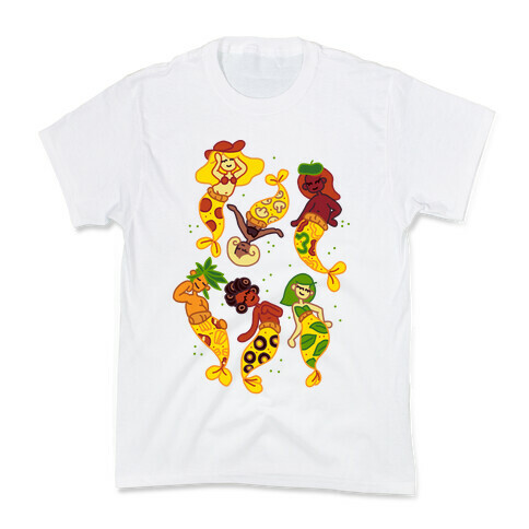 Pizza Mermaids Kids T-Shirt