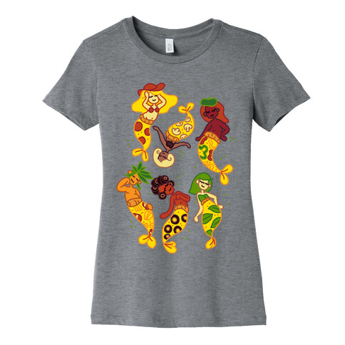 Pizza Mermaids Womens T-Shirt