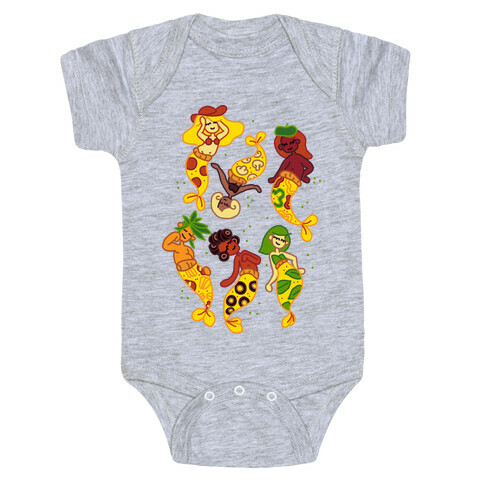 Pizza Mermaids Baby One-Piece