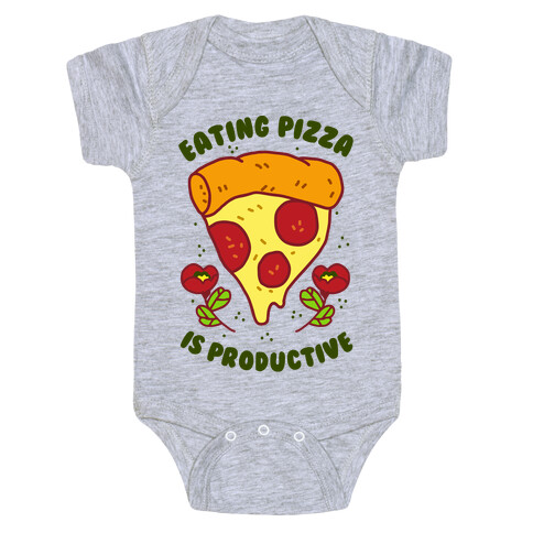 Eating Pizza Is Productive Baby One-Piece