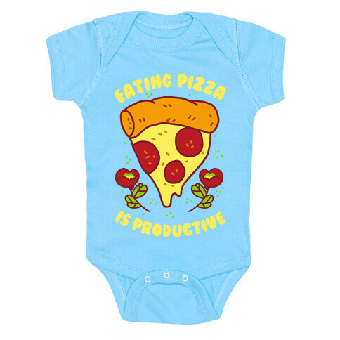 Eating Pizza Is Productive Baby One-Piece