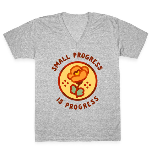 Small Progress is Progress V-Neck Tee Shirt