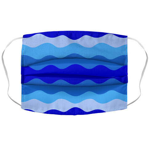 Blue Waves Accordion Face Mask