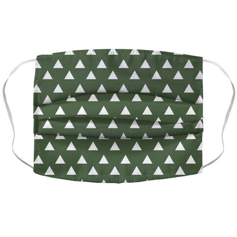Triangle Chive and White Pattern Accordion Face Mask
