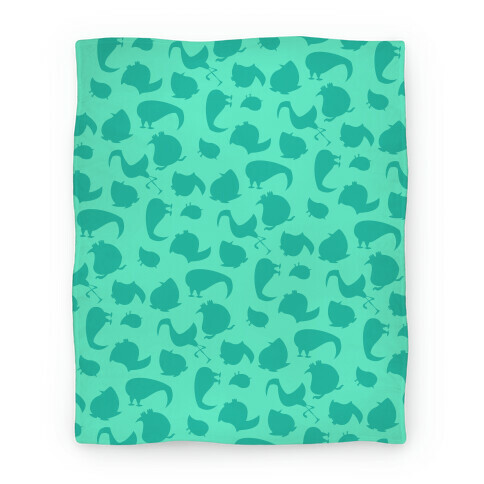 Birdie Pattern Blanket (Mint) Blanket