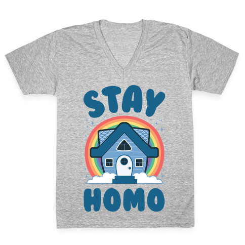 Stay Homo V-Neck Tee Shirt