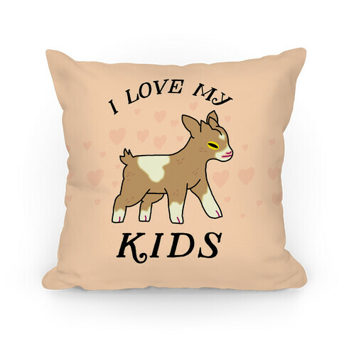 I Love My Kids (Goat)  Pillow