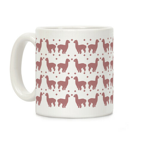 Llama Dusty Rose Boho Pattern Coffee Mug