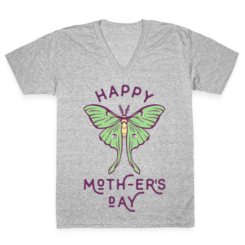 Happy Moth-er's Day V-Neck Tee Shirt