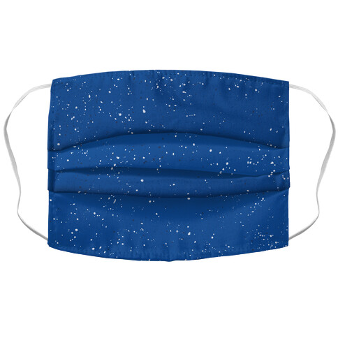 Blue Speckled Camp Pattern  Accordion Face Mask