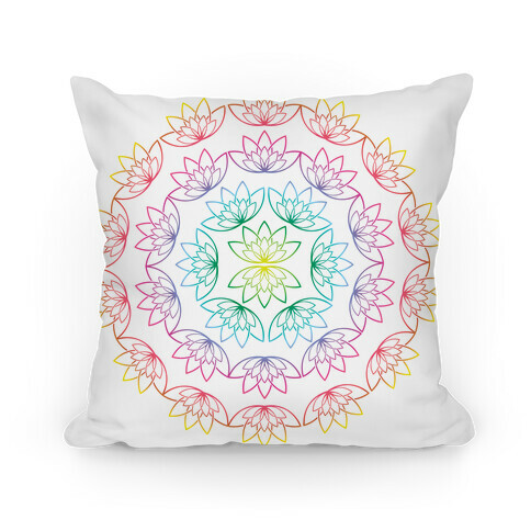 Round Lotus Pattern Pillow