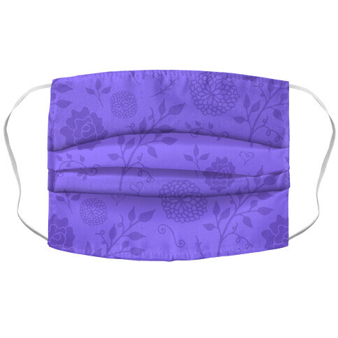 Lavander Subtle Floral Pattern Accordion Face Mask