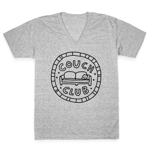 Couch Club Membership Badge V-Neck Tee Shirt