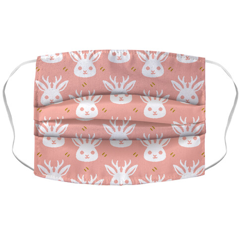 Cute Jackalope Pattern Accordion Face Mask