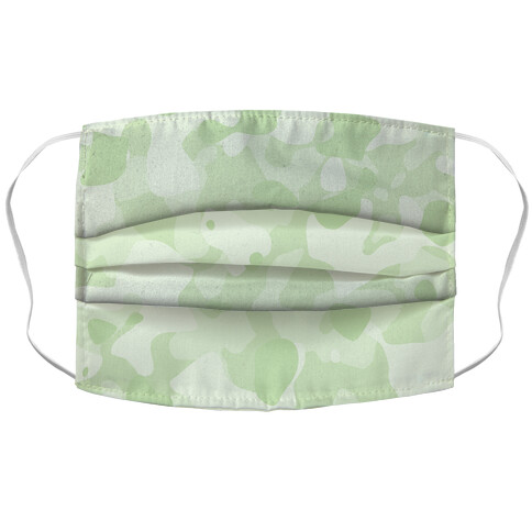 subtle green camo Accordion Face Mask