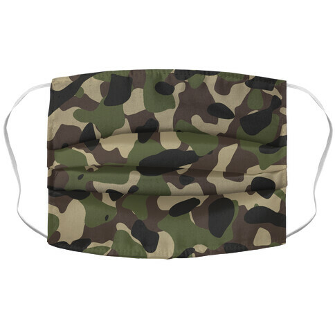 Camo Pattern Accordion Face Mask