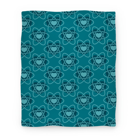 Heart Atom Blanket (Blue) Blanket